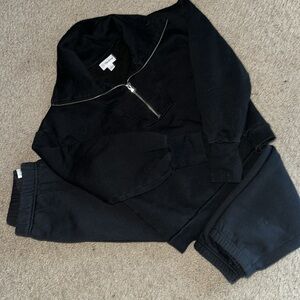 The Dump Black Zip-Up Tracksuit Set size S very gently worn, smoke free home